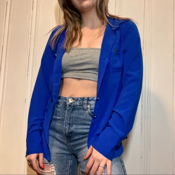 CK Button-Up Blouse in - Picture 2 of 13